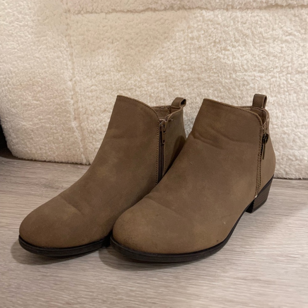 Taupe short booties